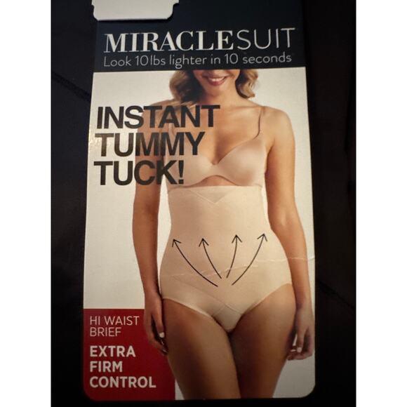 Brand New Miraclesuit Women's 2XL Black Instant Tummy Tuck High Waist Brief - Picture 5 of 7
